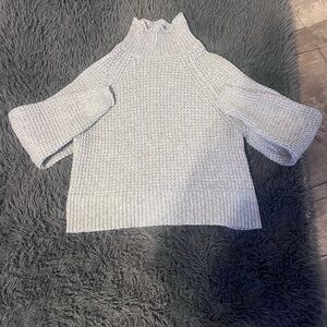 American Eagle Outfitters Light Gray Cowl Neck Sweater